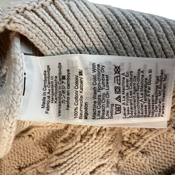 J. Crew factory women's Cable crewneck sweater cream size xxs - Picture 4 of 7